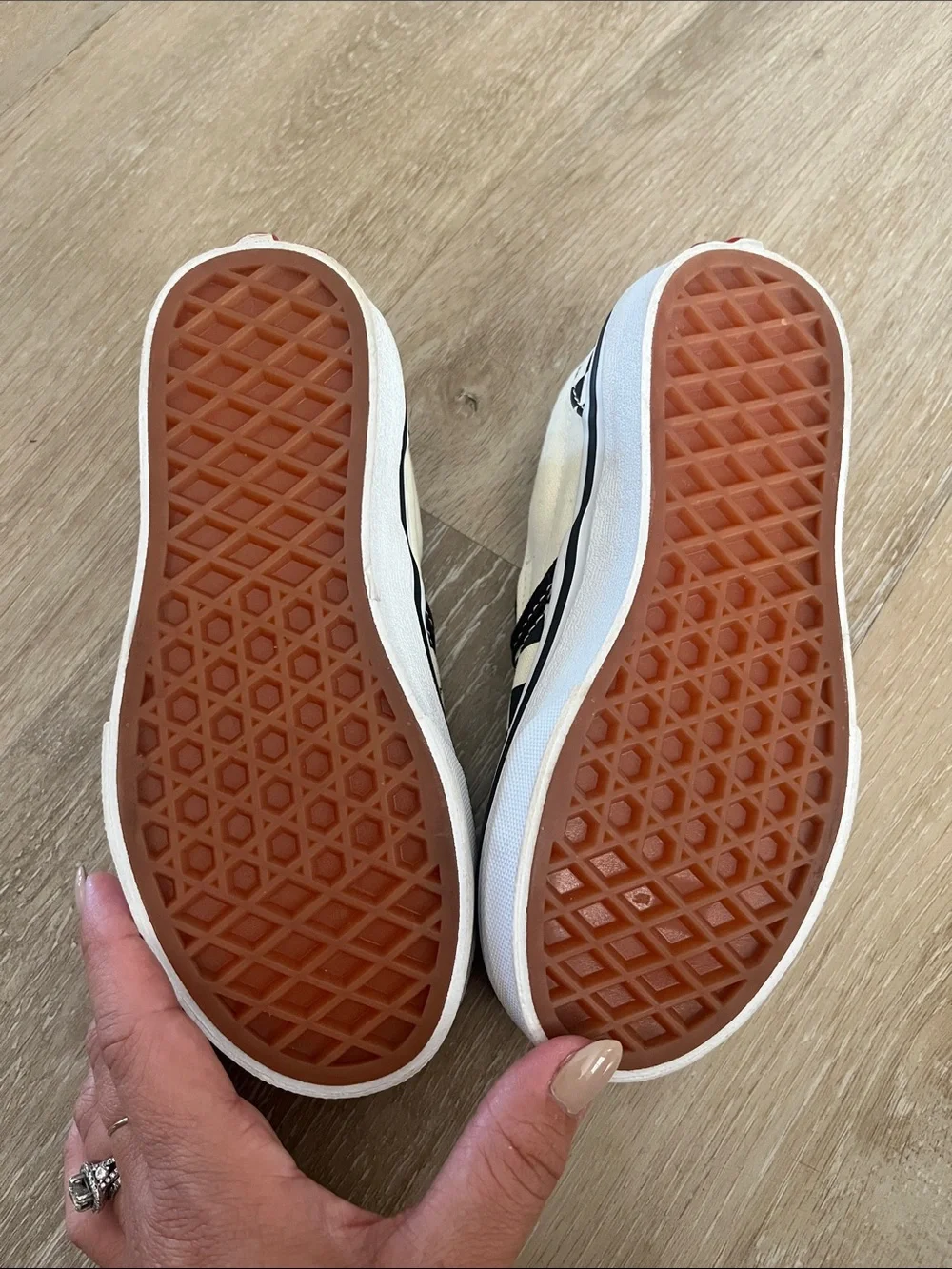 Brand new! Vans Kids Slip-On Checkerboard Canvas Shoes - Black & Cream